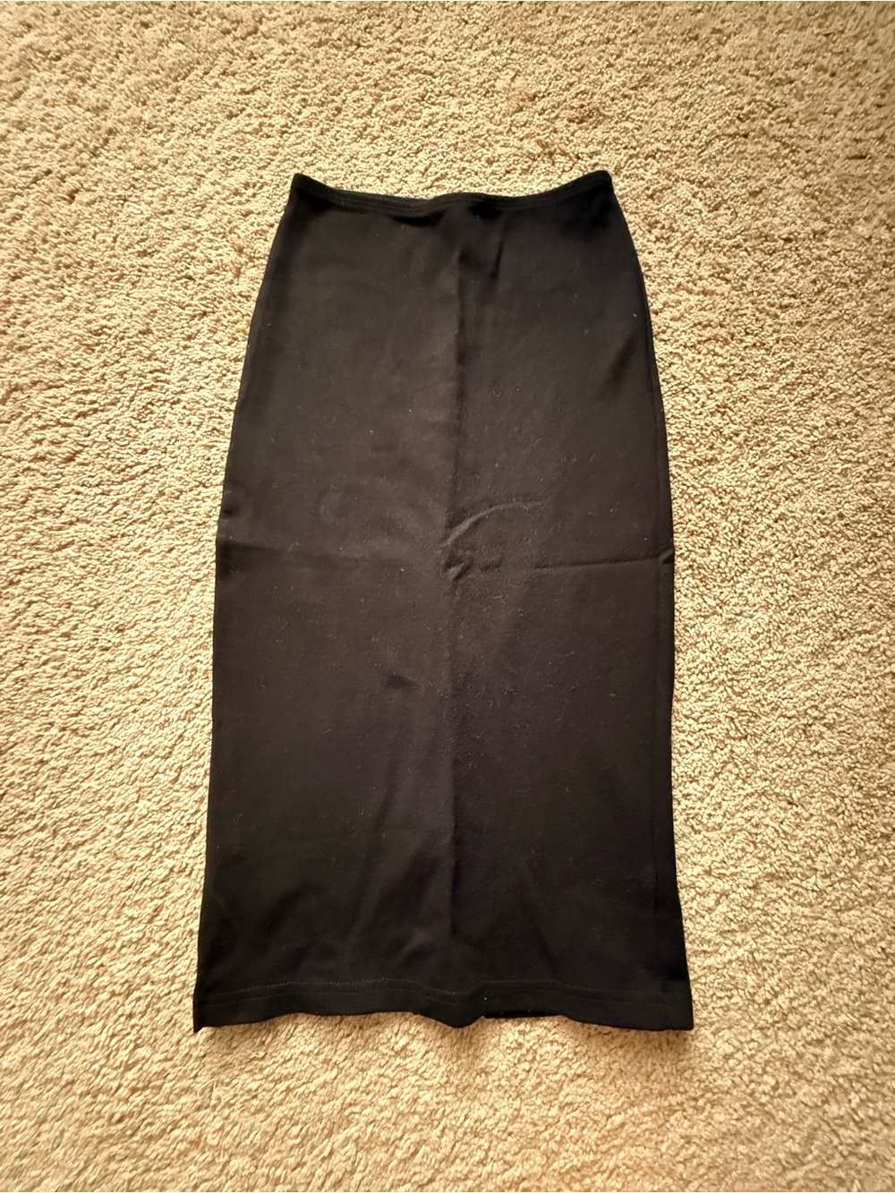 American Apparel Black Pencil Midi Skirt